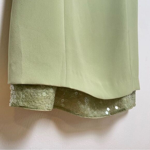 RENA LANGE Y2K Sleeveless Midi Silk Dress Floral Sequins Fairy Ethereal Formal - Picture 14 of 17